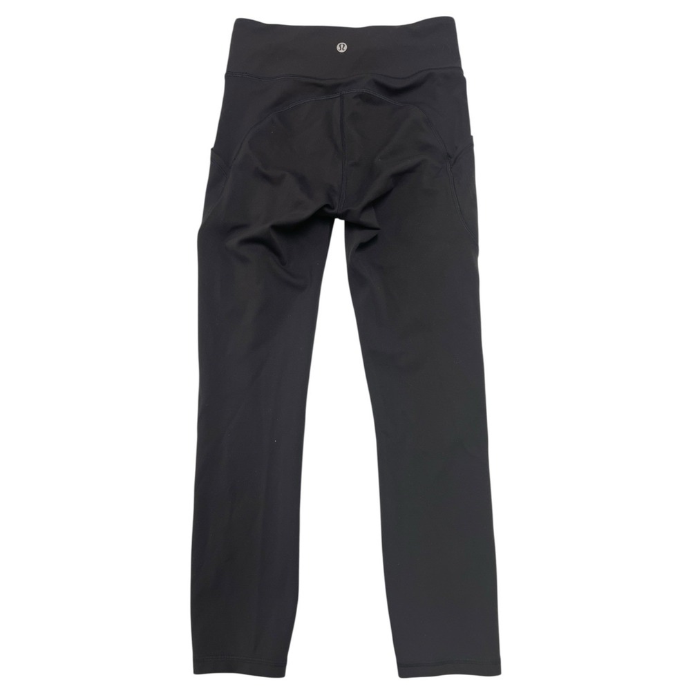 Lululemon Women's Black Invigorate High Rise Crop 23" w/Pockets Legging Size 4